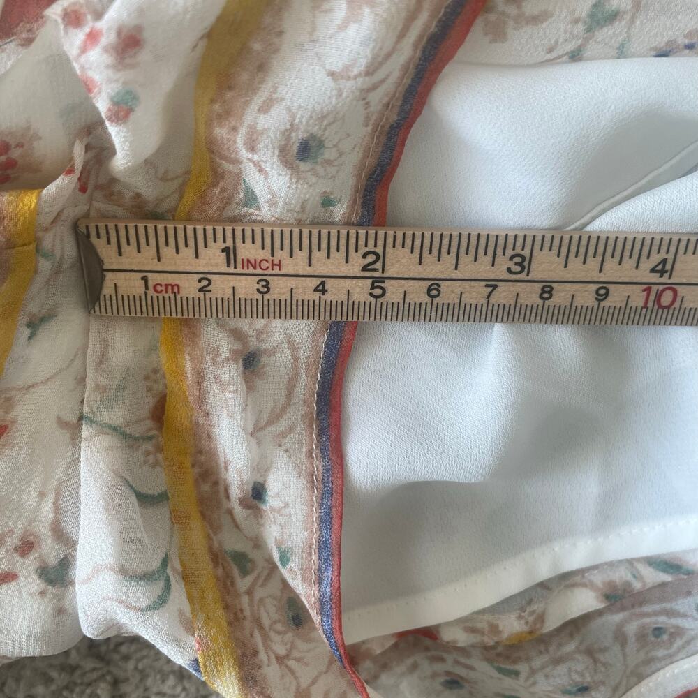 NWT Joie "Weldon" Silk Romper in ivory floral print sz L - Picture 6 of 16